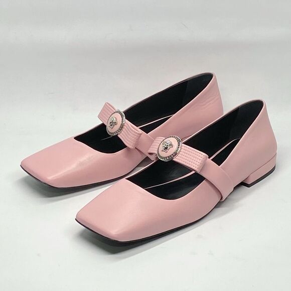 Versace Gianni Leather Ballerina Flats size 38 - Picture 1 of 12